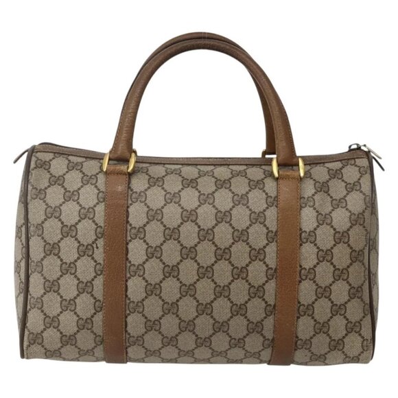 GUCCI GG Supreme Web Sherry Line Bag PVC Beige Gold 111 02 007 Auth bs29491 - Picture 3 of 16